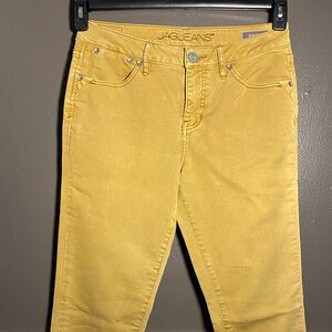 Jag Jeans Women's Slim Straight Stretch Mustard Yellow Denim Jeans
